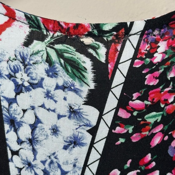 Johnny Was Artsy Floral Long Sleeve High Low Art To Wear Boho Dress Size Large - Picture 8 of 16